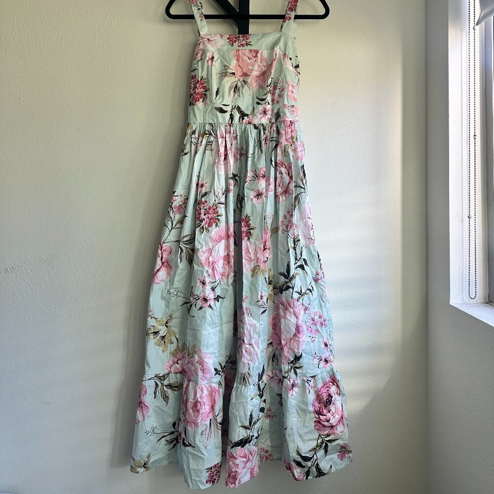 Joie Floral Smocked Maxi Dress | Cottagecore Garden Sundress | M